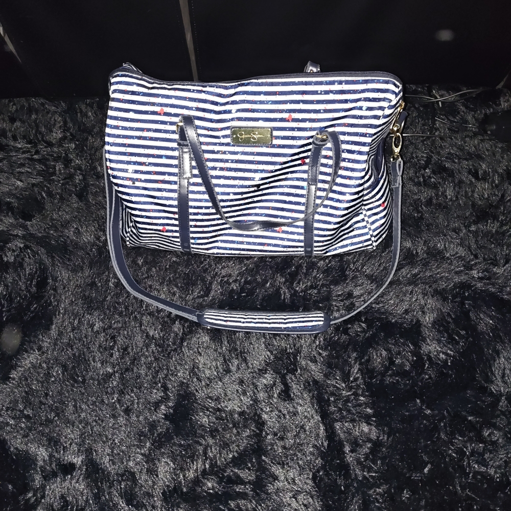 Navy Striped Women's Bag